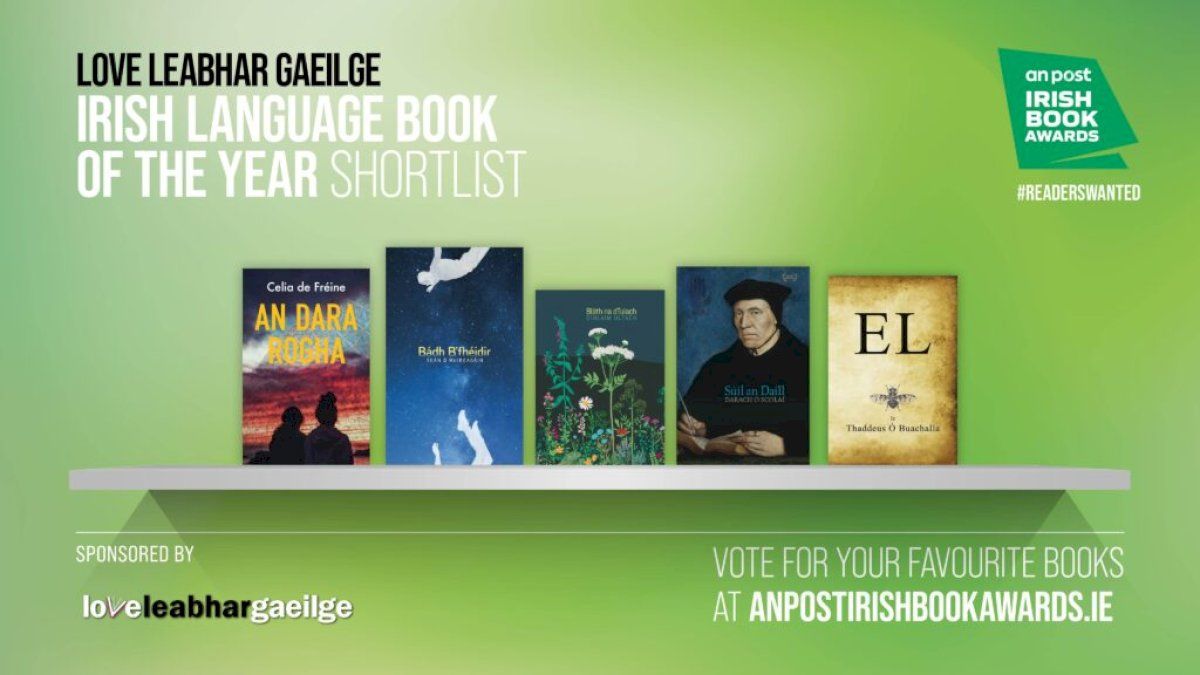 cuig-leabhar-gaeilge-ar-ghearrliosta-irish-book-awards-2022
