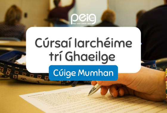 Cúrsaí Iarchéime trí Ghaeilge – Cúige Mumhan