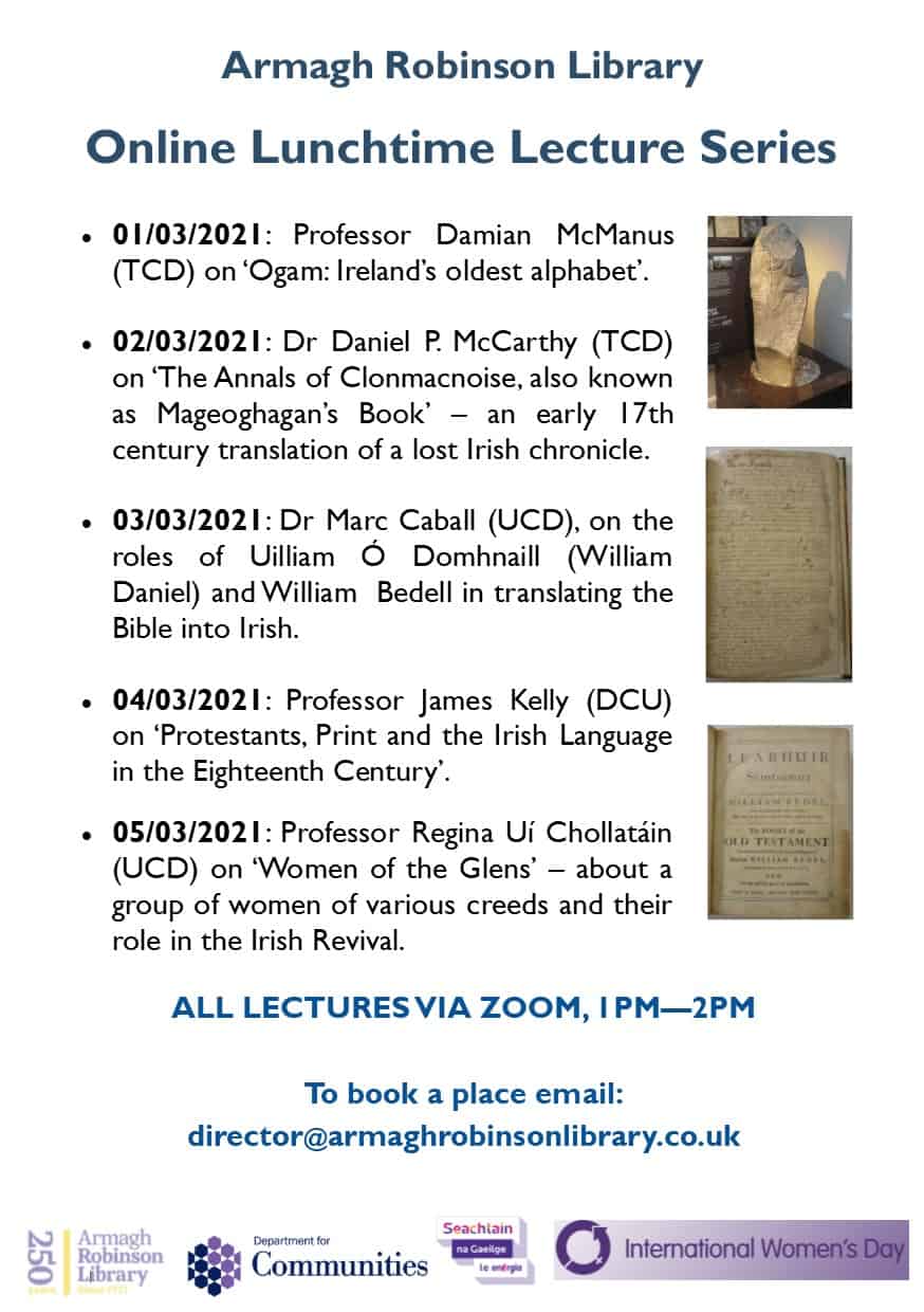 Lecture series | Armagh Robinson Library