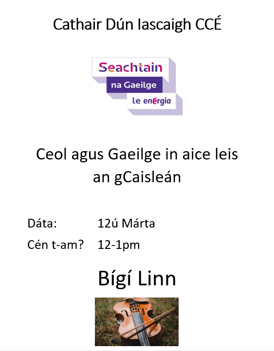 Ceol agus Gaeilge in aice leis an gCaisleán