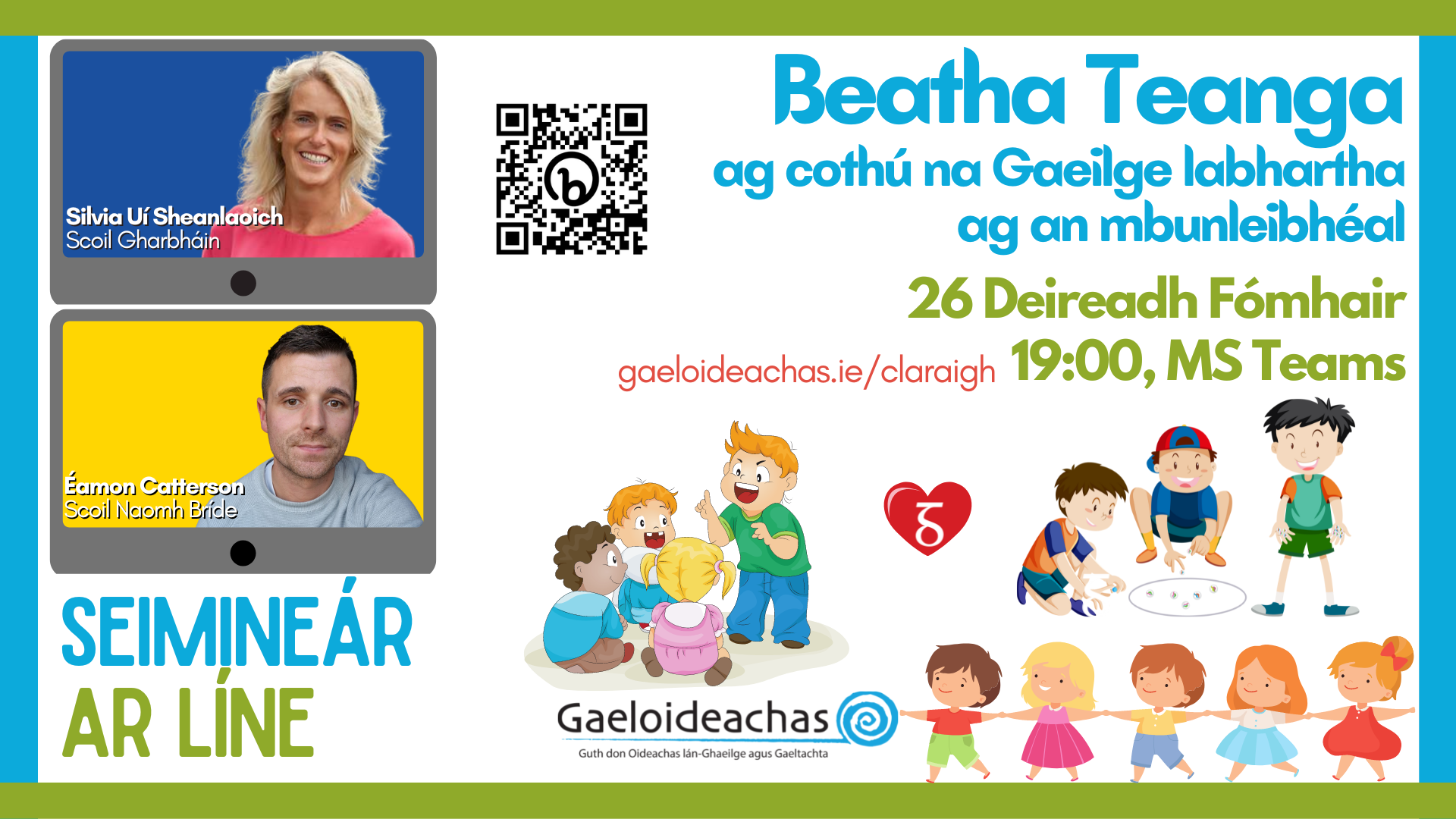 Beatha Teanga: ag cothú na Gaeilge labhartha ag an mbunleibhéal