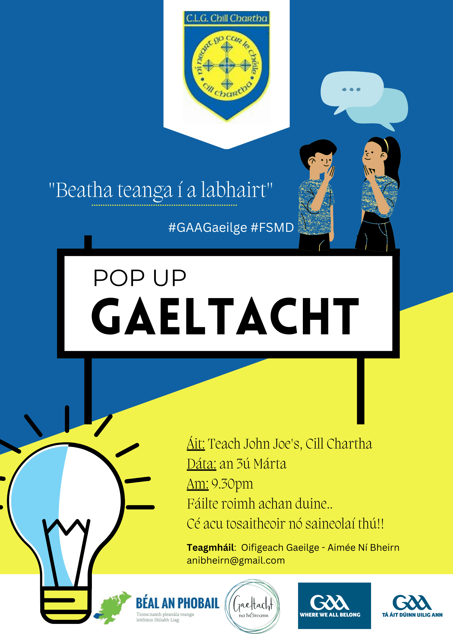 Pop-up Gaeltacht – CLG Chill Chartha