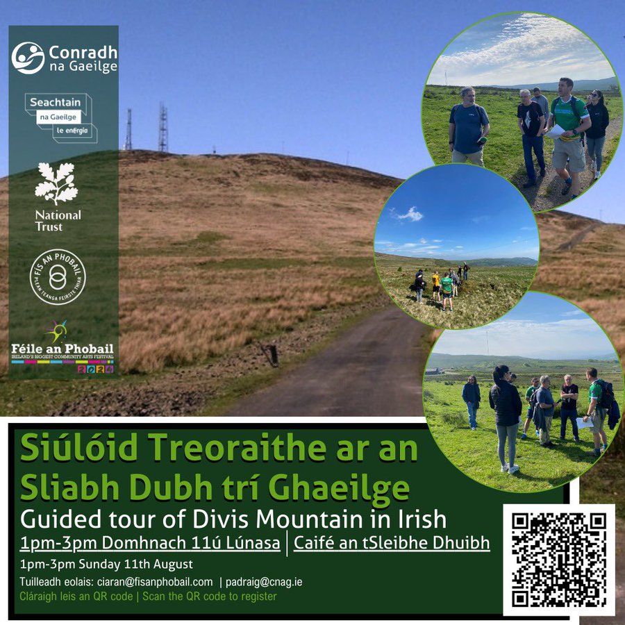 Siúlóid Treoraite ar an Sliabh Dubh trí Ghaeilge